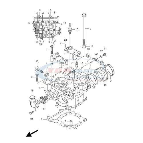 09160-10082 Original Zylinderkopf Schrauben U-Scheibe fr Quad Suzuki LTZ 400 03-08