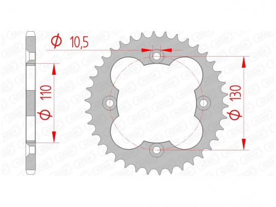 AFAM Kettenrad Z37 fr Quad Honda TRX300, 450, TRX ATC 250R, TRX 250R, 400EX 2x4