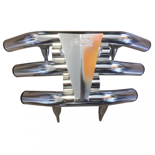 Quadsport Aluminium Front vorderer Bumper X6 Farbe Silber f�r Quad ATV Suzuki LTR 450