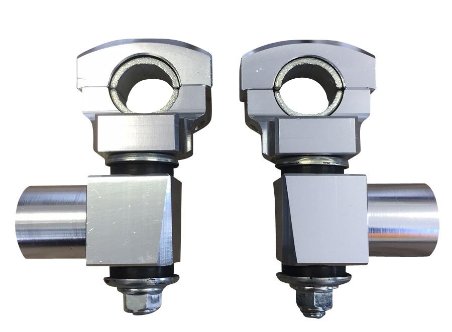 LQ-Racing Lenkerhalterung Lenkerklemme 28,6mm Silber Quad ATV Racing Lenkstange 
