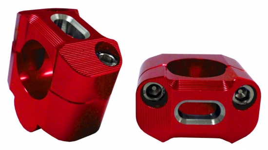 2x Universal Lenkerklemme von 22mm auf 28,6mm 1-1/8 Farbe Rot Quad ATV Motorrad Enduro usw.