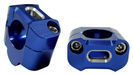 2x Universal Lenkerklemme von 22mm auf 28,6mm 1-1/8 Farbe blau Quad ATV Motorrad Enduro usw.