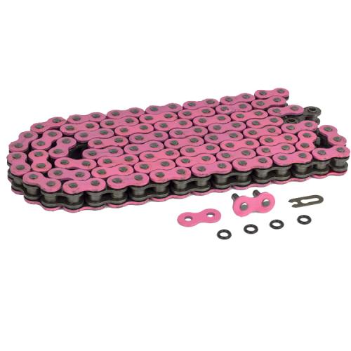 LQ-Racing O-Ring Kette 520 120 Glieder mit Clip Schlo Farbe pink fr Quad