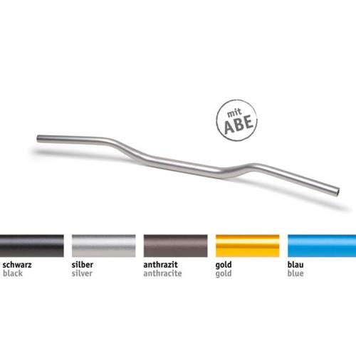 LSL Aluminium Fat Bar Lenker 28,6 X-Bar Cross Bar 128AX mit ABE Farbe Silber
