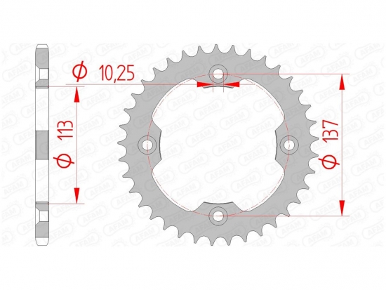 AFAM Kettenrad Z36 fr Quad Suzuki LTR 450 06-, LTZ 400 09-