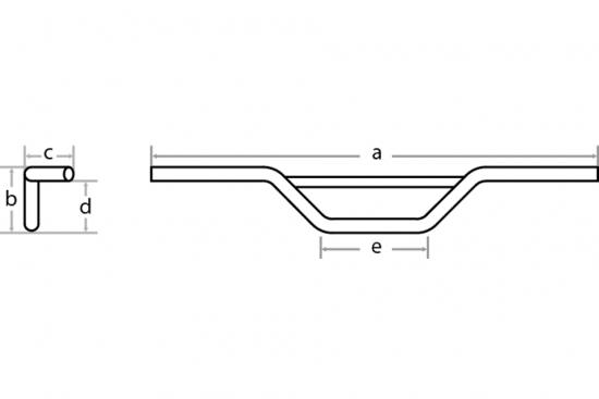 150-508 FEHLING Lenker Moto Cross 7/8 88 cm schwarz