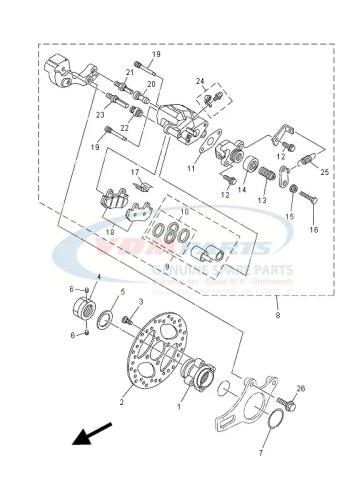 1S3254150000 Original Hinterachse Sicherungsring SPRENGRING Nr.7 Yamaha YFM 700R YFZ 450