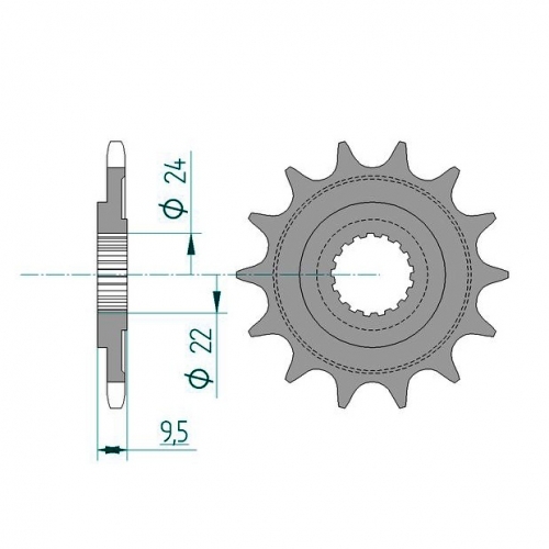 AFAM Ritzel Z12 fr Quad Honda TRX 450R