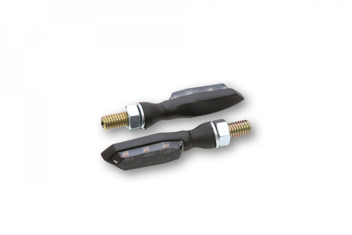 204-270 HIGHSIDER LED-Blinker SONIC-X1 schwarzes Metall-Gehäuse