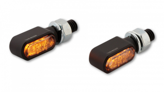 HIGHSIDER LED Blinker LITTLE BRONX Farbe schwarz getntes Glas E-geprft Paar