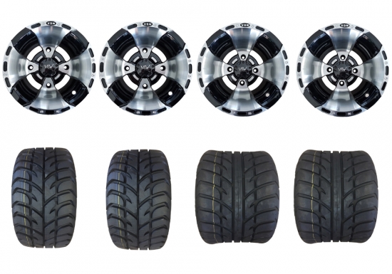 Alu Komplettr�der Silber/schwarz + Maxxis Spearz 195 / 255 Reifen Teilegutachten f. Yamaha 700R usw.