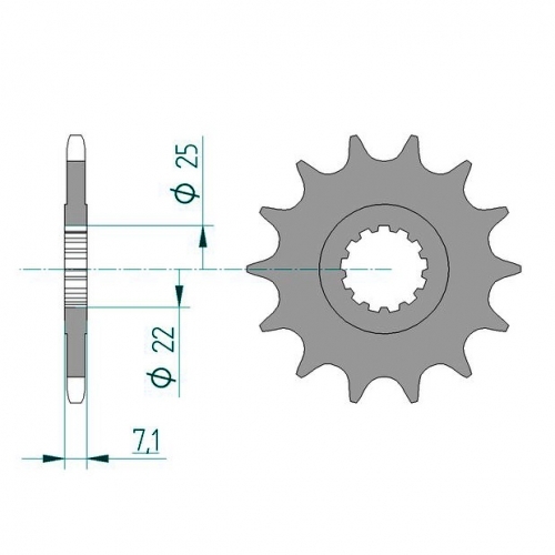 AFAM Ritzel Z14 fr Quad Kawasaki KFX 450R