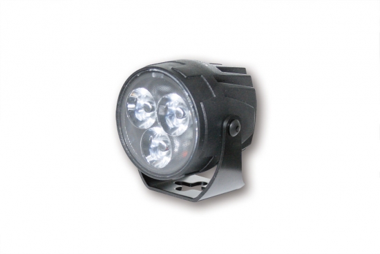 HIGHSIDER LED Fernscheinwerfer SATELLITE matt schwarzes Alugehuse mit Halter 50mm E-geprft