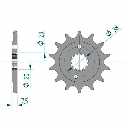 AFAM 22405-15 Ritzel Z15 fr Quad Suzuki LTZ 400, LTR 450 06-10