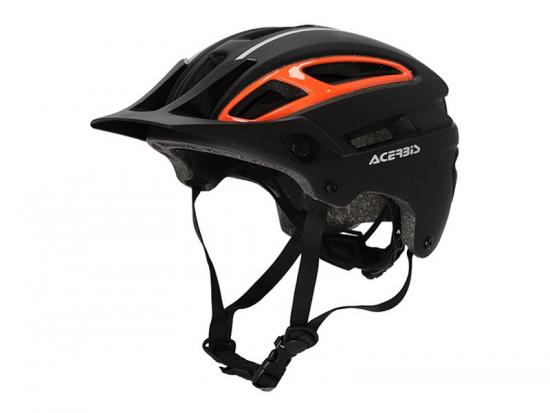 Acerbis 24665 Doublep Fahrrad MTB Downhill E-Bike Montenbike Helm L/XL (59-62cm) schwarz / orange