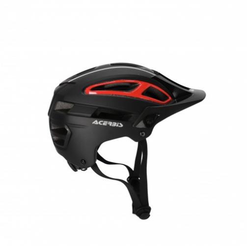 Acerbis 24665 Doublep Fahrrad MTB Downhill E-Bike Montenbike Helm S/M 53-58cm schwarz / rot