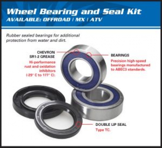 25-1008 AllBalls Quad ATV Radlager Achslager Wheel Bearing Kit fr Polaris Magnum Sportsman Ranger