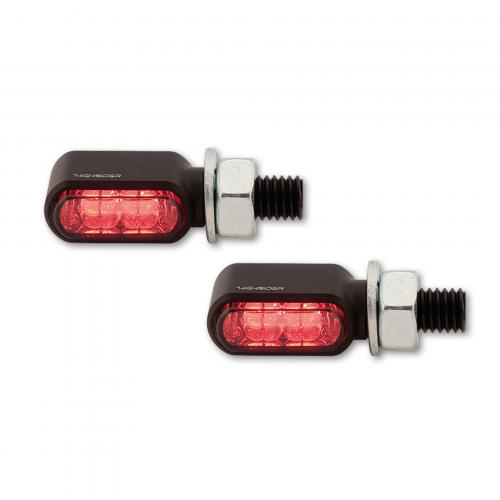 HIGHSIDER CNC LED Rck- Bremslicht Blinker LITTLE BRONX schwarz getnt.