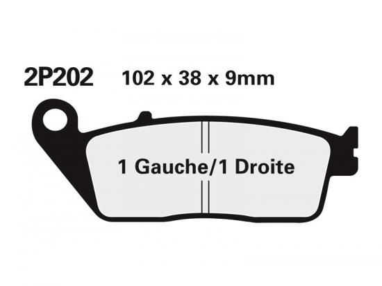 2P-202GS NISSIN Off-Road Halbmetallische Bremsbel�ge - 2P-202GS