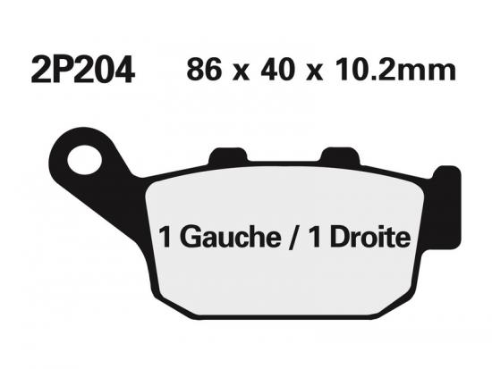 2P-204GS NISSIN Off-Road Halbmetallische Bremsbelge - 2P-204GS