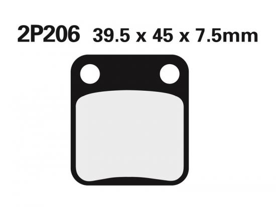 2P-206SS NISSIN Street Halbmetallische Bremsbelge - 2P-206SS