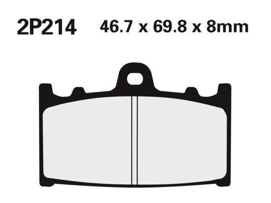 2P-214NS NISSIN Street Halbmetallische Bremsbelge - 2P-214NS