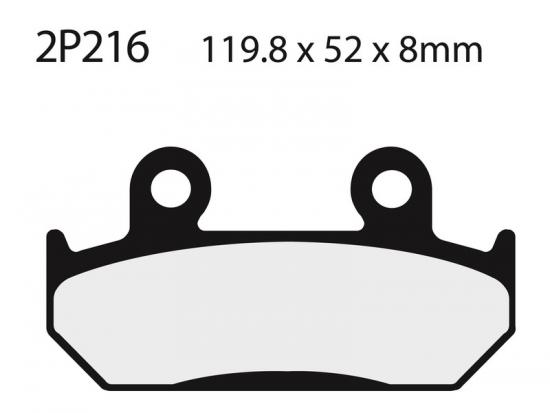 2P-216NS NISSIN Street Halbmetallische Bremsbelge - 2P-216NS