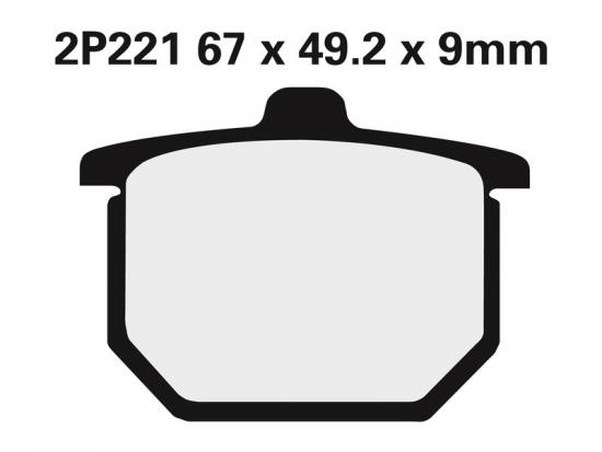 2P-221NS NISSIN Street Halbmetallische Bremsbelge - 2P-221NS