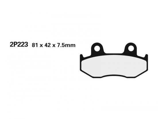 2P-223GS NISSIN Off-Road Halbmetallische Bremsbelge - 2P-223GS