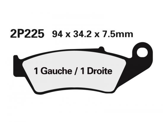 2P-225GS NISSIN Off-Road Halbmetallische Bremsbelge - 2P-225GS