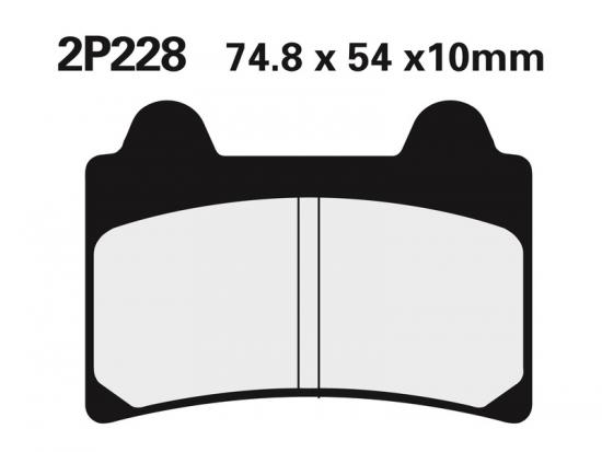 2P-228NS NISSIN Street Halbmetallische Bremsbelge - 2P-228NS