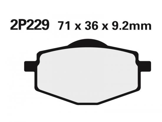 2P-229GS NISSIN Off-Road Halbmetallische Bremsbelge - 2P-229GS