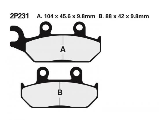 2P-231GS NISSIN Off-Road Halbmetallische Bremsbelge - 2P-231GS