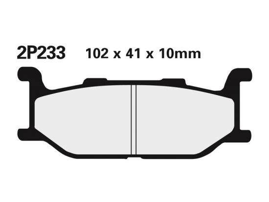 2P-233NS NISSIN Street Halbmetallische Bremsbelge - 2P-233NS