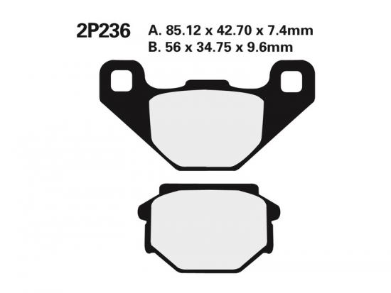 2P-236GS NISSIN Off-Road Halbmetallische Bremsbelge - 2P-236GS