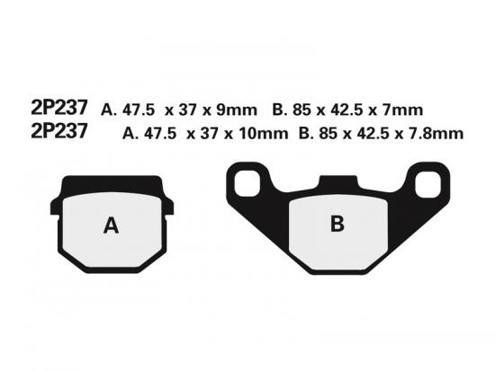 2P-237GS NISSIN Off-Road Halbmetallische Bremsbelge - 2P-237GS