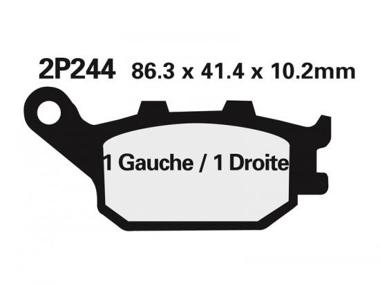 2P-244NS NISSIN Street Halbmetallische Bremsbelge - 2P-244NS