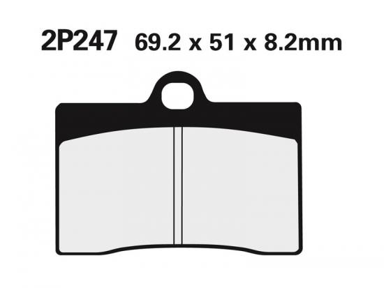 2P-247NS NISSIN Street Halbmetallische Bremsbelge - 2P-247NS