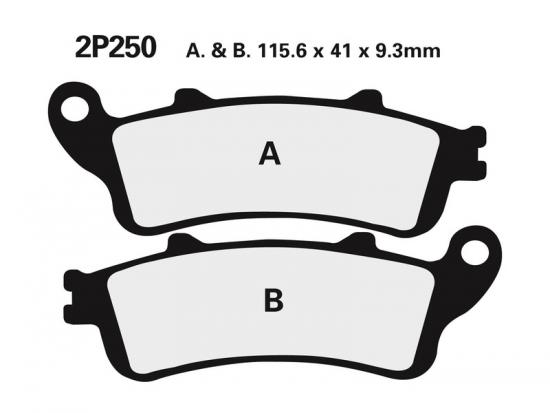 2P-250ST-F1 NISSIN Street /Off-Road Sintermetall Bremsbelge - 2P-250ST-F1