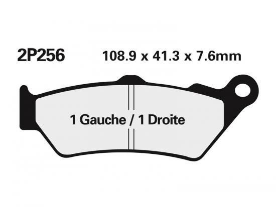 2P-256NS NISSIN Street Halbmetallische Bremsbelge - 2P-256NS