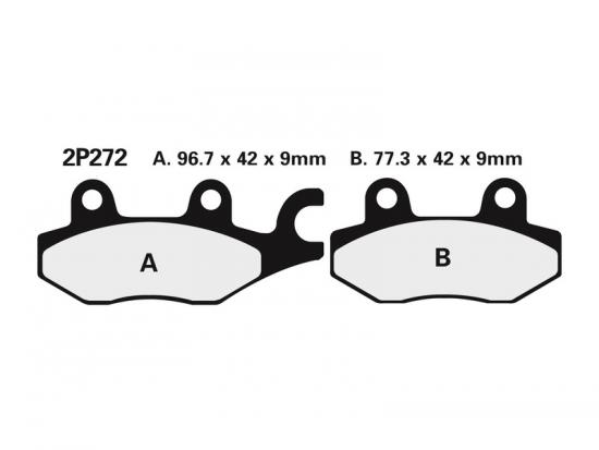 2P-272NS NISSIN Street Halbmetallische Bremsbelge - 2P-272NS