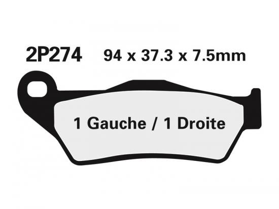 2P-274ST-MX NISSIN Street /Off-Road Sintermetall Bremsbelge - 2P-274ST-MX