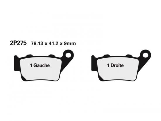 2P-275NS NISSIN Street Halbmetallische Bremsbelge - 2P-275NS