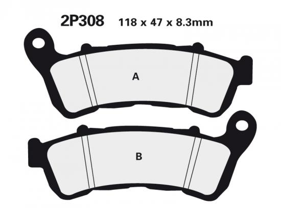 2P-308ST NISSIN Street /Off-Road Sintermetall Bremsbelge - 2P-308ST