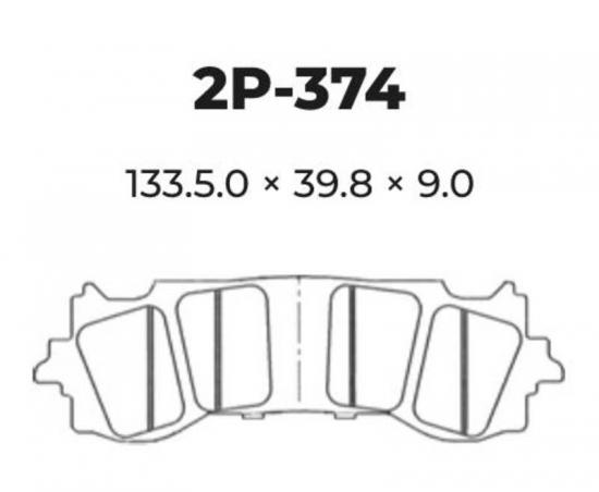 2P-374ST NISSIN Street /Off-Road Sintermetall Bremsbelge - 2P-374ST