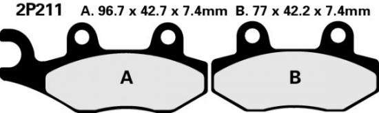 2P-211ST-MX Nissin Bremsbelag fr Kawasaki,Suzuki,Polaris u.Yamaha siehe Tabelle