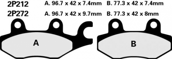 2P-212ST-MX Nissin Bremsbelag fr Kawasaki,Suzuki u.Yamaha siehe Tabelle