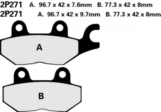 2P-271NS Nissin Bremsbelag fr Triumph,Suzuki,MZ,Cagiva,Hyosung u.Yamaha siehe Tabelle