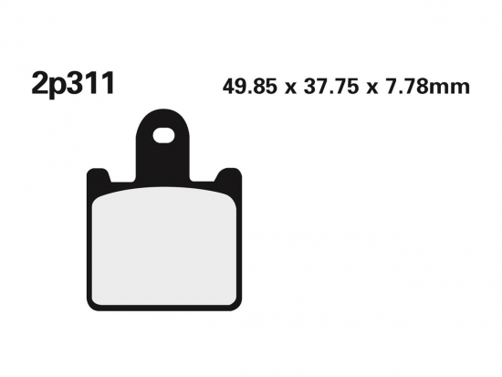 2P-311ST Nissin Sinter Bremsbelag fr Kawasaki GTR 1400 , Suzuki GSX 1300 siehe Tabelle