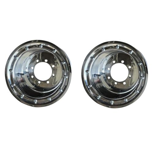 2x 10x8 ( 8x10 ) 3+5 4x115 + 4x110 LQ-Racing Alu Felge Typ Beadlock Silber hinten